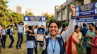 सीबीएसई 10 वीं रिजल्ट में लड़कियों ने मारी बाजी। (यह तस्वीर एआई द्वारा बनाई गई है)
