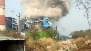 वेदांता पावर प्लांट में हादसे के बाद का दृश्य।