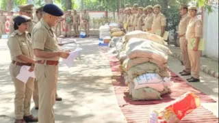 ड्रग्स को नष्ट करने के लिए भेजती अलीगढ़ पुलिस।