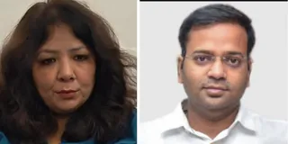फिरोजाबाद में तैनात तहसीलदार राखी शर्मा और डीएम रमेश रंजन।