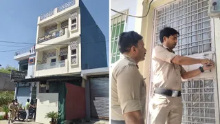 कानिया चौराहे से आगे सड़क किनारे कोजी कैफे नाम से होमस्टे को पुलिस ने अपना ताला लगाकर बंद कर दिया।