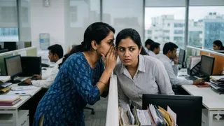 क्या आपका को-वर्कर भी आपसे सीक्रेट्स शेयर करता है? (Image Source: AI-Generated)