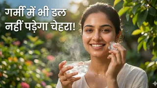 चेहरे पर बर्फ लगाने के फायदे और नुकसान (Picture Credit- AI Generated)