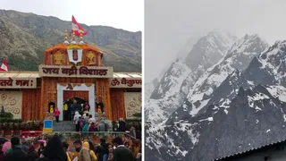 बदरीनाथ धाम में झमाझम वर्षा के बावजूद श्रद्धालुओं में मंदिर दर्शनों को लेकर बना रहा उत्साह। जागरण