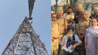 नीचे उतरते ही गुरजीत ने धरती माता को किया प्रणाम। फोटो जागरण