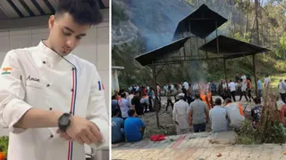 हमीरपुर के अमन का फाइल फोटो और रविवार को 16 दिन बाद शव पहुंचने पर संस्कार कर दिया गया।