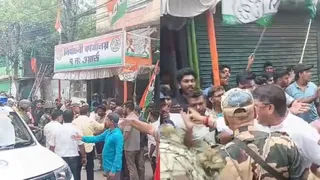 हावड़ा में रवि किशन के रोड शो में बवाल