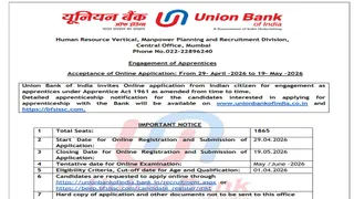 UBI Apprentice Vacancy 2026