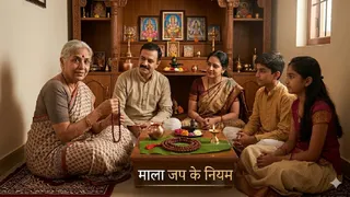 जप की माला से जुड़े जरूरी नियम। Ai Generated Image