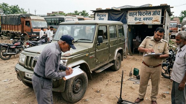 बक्सर में वाहनों की सुरक्षा मानकों की खुली पोल, मैनुअल जांच कर दिया जा रहा प्रमाणपत्र; मॉडर्न फिटनेस मशीनों का अभाव
