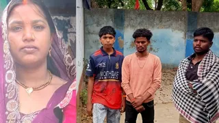 मृतका बबिता की फाइल फोटो और गमगीन स्वजन।