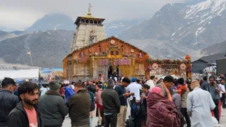 रुद्रप्रयाग जनपद में स्थित केदारनाथ धाम।