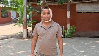 घायल दुकानदार। (जागरण)