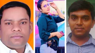 आरोपित सुधारस, मृतक राखी और विक्रांत के फाइल फोटो