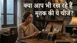 गरुड़ पुराण: मृतक की इन 3 चीजों का भूलकर भी न करें इस्तेमाल। Ai Generated Image