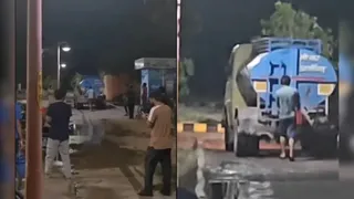 IIT जोधपुर में पानी का संकट, टैंकर के पीछे दौड़ते दिखे छात्र (फोटो सोर्स- सोशल मीडिया)