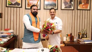 सम्राट चौधरी और राजीव प्रताप रूडी। फोटो जागरण