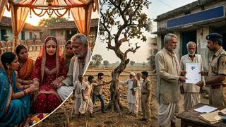 छोटे से विवाद में टूट गई शादी। ग्राफिक्स एआई जनरेटेड