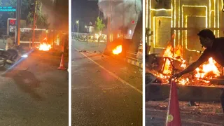 बाइक की पेट्रोल टंकी में हुआ धमाका (जागरण फोटो)