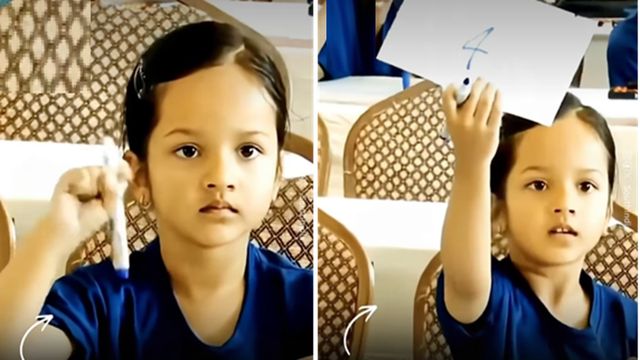 ukg student anaisha solved a difficult maths problem in seconds