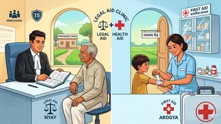 गाजियाबाद के गांवों में खुलेगी लीगल एड क्लीनिक। फोटो: एआई जनरेटेड