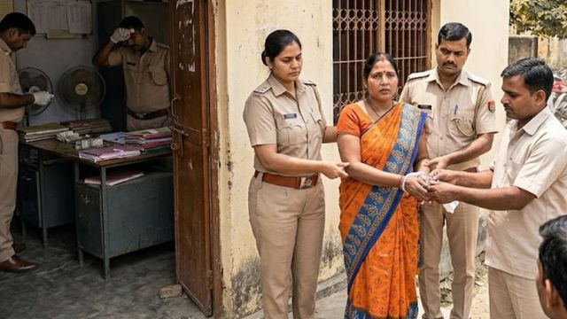 नालंदा में रिश्वतखोरी पर निगरानी का शिकंजा, आंगनवाड़ी सुपरवाइजर 3200 रुपये लेते गिरफ्तार
