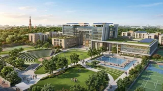 IIFT का नया अत्याधुनिक परिसर 350 करोड़ रुपये की अनुमानित लागत से मैदानगढ़ी, दिल्ली में NBCC द्वारा बनाया जाएगा। इमेज एआई