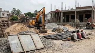 विक्रमशिला सेतु क्षतिग्रस्त: कटिहार में गिट्टी-बालू के दाम बढ़े, निर्माण कार्य प्रभावित (AI Generated Image)
