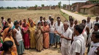 सारण जिले में एयरपोर्ट परियोजना के लिए जमीन बिक्री पर रोक से ग्रामीण परेशान (AI Generated Image)