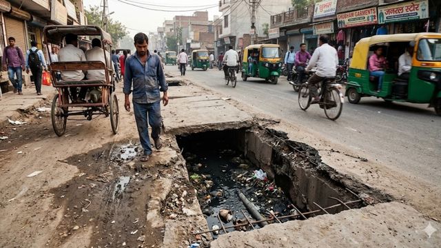 यमुनापार में खुले नाले बने जानलेवा, विभाग की लापरवाही से बढ़ रहा खतरा; जान हथेली पर लेकर गुजर रहे लोग
