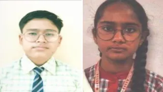 राजकीय वरिष्ठ माध्यमिक विद्यालय रिपोह मिसरां के अभिनव और रूहानी।