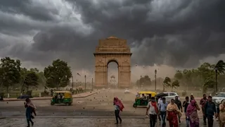 सोमवार-मंगलवार को धूल भरी आंधी, हल्की बारिश की संभवना। इमेज एआई