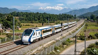 नेपाल सीमा से सटे रेलखंड पर 135 KM प्रति घंटा की रफ्तार से दौड़ेंगी ट्रेनें (AI Generated Image)