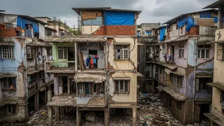 MMR की 827 इमारतें बेहद जर्जर। (यह तस्वीर एआई द्वारा बनाई गई है)