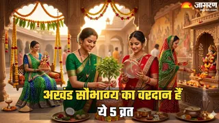 पति की लंबी आयु के लिए होते हैं ये 5 व्रत (AI-Generated Image)