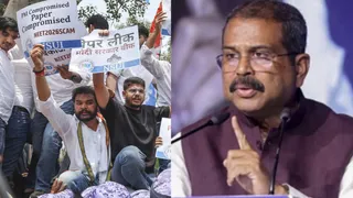 NEET पेपर लीक मामले में कांग्रेस ने मांगा धर्मेंद्र प्रधान का इस्तीफा। (पीटीआई)