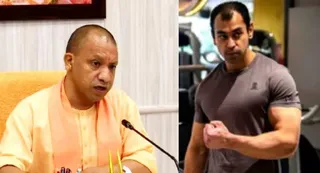 बाएं से सीएम योगी व प्रतीक यादव। जागरण