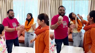 परिवार के साथ खुशी मनाते कन्हैया मित्तल (सौ. वीडियो)