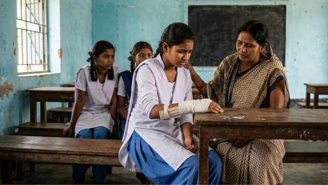 मुजफ्फरपुर में 2 दिन बाद स्कूल पहुंची छात्रा की बेरहमी से पिटाई, टीचर ने तोड़ा हाथ; परिजनों ने पुलिस से की शिकायत

