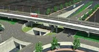 ट्रिब्यून चौक पर प्रस्तावित फ्लाईओवर का नक्शा।