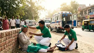 नोएडा में स्वास्थ्य विभाग ने 31 एम्बुलेंस पर हीट स्ट्रोक से तत्काल राहत देने के लिए नई सुविधा शुरू की है। इमेज एआई