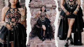 Cannes इवेंट में पारंपरिक 'बंजारा कसूती' लुक में पहुंचीं Disha Madan (Image Source: Instagram)