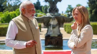 प्रधानमंत्री नरेंद्र मोदी के साथ इटली की प्रधानमंत्री जॉर्जिया मेलोनी