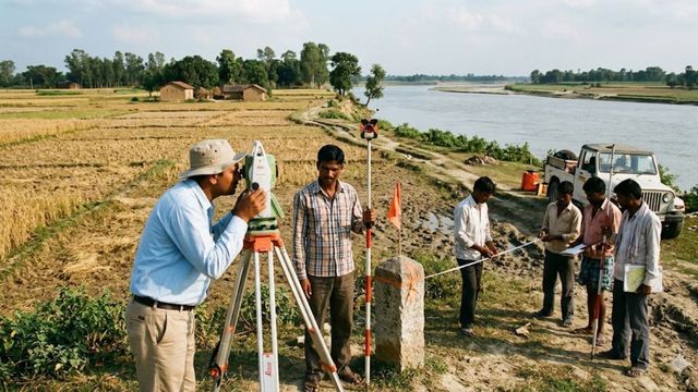 बक्सर जिले के ब्रह्मपुर में भूमि सर्वे तेज, 90 मौजा का सीमांकन पूरा; बिहार-यूपी सीमा पर चुनौती

