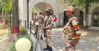 पुलिस कमिश्नर कार्यालय में तैनात आईटीबीपी के जवान। जागरण