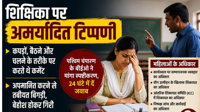 मैडम के कपड़े और चलने के तरीके पर मास्टरजी करते कमेंट, पश्चिम चंपारण के बीईओ ने मांगा स्पष्टीकरण