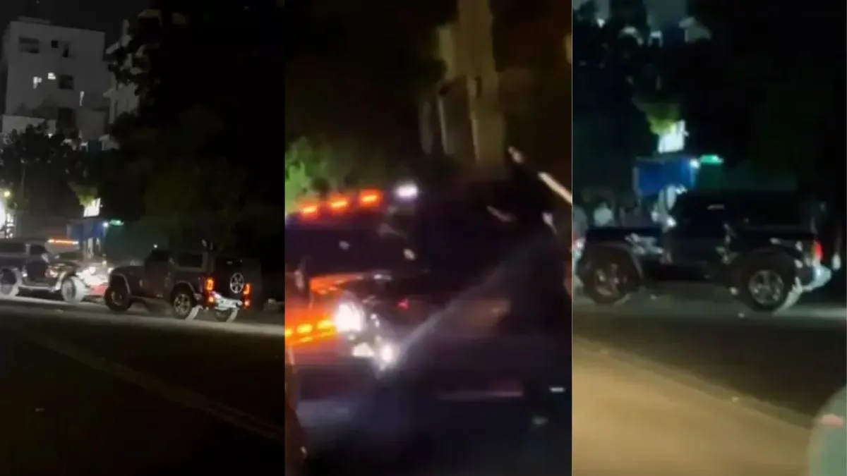 कार से कार को मारी टक्कर और बेस बॉल के डंडे से हमला... विजयवाड़ा में लड़की को लेकर बीच सड़क पर भिड़ गए बचपन के दोस्त