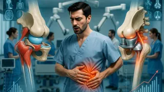 युवाओं में तेजी से बढ़ रहा हिप डैमेज। (AI Generated Image)
