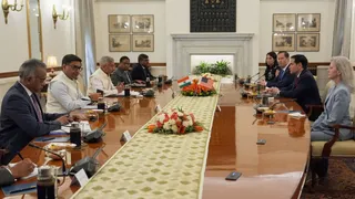 एस. जयशंकर और मार्को रूबियो के बीच बैठक।