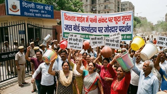 दिलशाद गार्डन में पानी संकट पर फूटा गुस्सा, जल बोर्ड कार्यालय पर जोरदार प्रदर्शन
